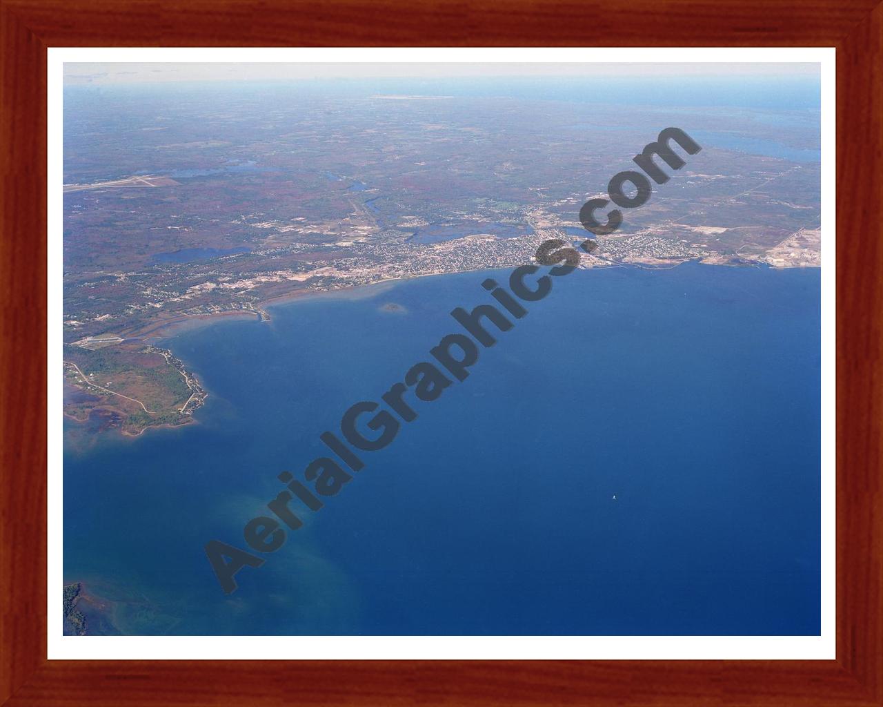 Aerial image of [1019] Alpena with Cherry Wood frame