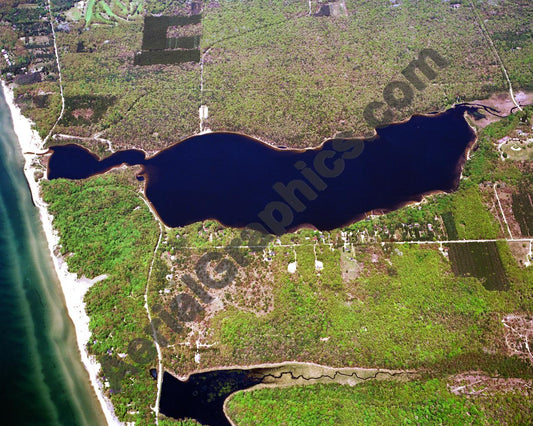 Aerial image of [1055] Duck Lake in Muskegon, MI with No frame