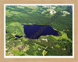 Aerial image of [1094] Pickerel Lake in Kent, MI with Natural Wood frame