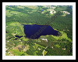 Aerial image of [1094] Pickerel Lake in Kent, MI with Black Metal frame