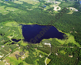 Aerial image of [1094] Pickerel Lake in Kent, MI with Canvas Wrap frame