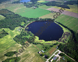 Aerial image of [1127] Coady Lake in Montcalm, MI with Canvas Wrap frame