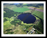 Aerial image of [1127] Coady Lake in Montcalm, MI with Black Metal frame