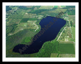 Aerial image of [1140] Crawford Lake in Kalkaska, MI with Black Metal frame