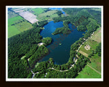 Aerial image of [1142] Negaunee Lake in Osceola, MI with Black Wood frame