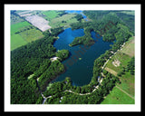 Aerial image of [1142] Negaunee Lake in Osceola, MI with Black Metal frame