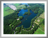 Aerial image of [1142] Negaunee Lake in Osceola, MI with Silver Metal frame