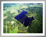 Aerial image of [1143] Merrill Lake in Mecosta, MI with Silver Metal frame