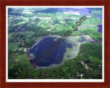 Aerial image of [114] Bruin Lake in Washtenaw, MI with Cherry Wood frame