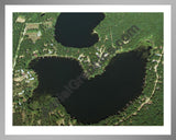 Aerial image of [120] Burns Lake in Muskegon, MI with Silver Metal frame