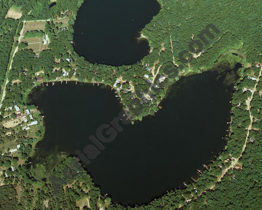 Aerial image of [120] Burns Lake in Muskegon, MI with No frame