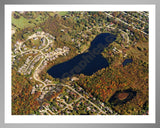 Aerial image of [1234] Morris Lake in Oakland, MI with Silver Metal frame