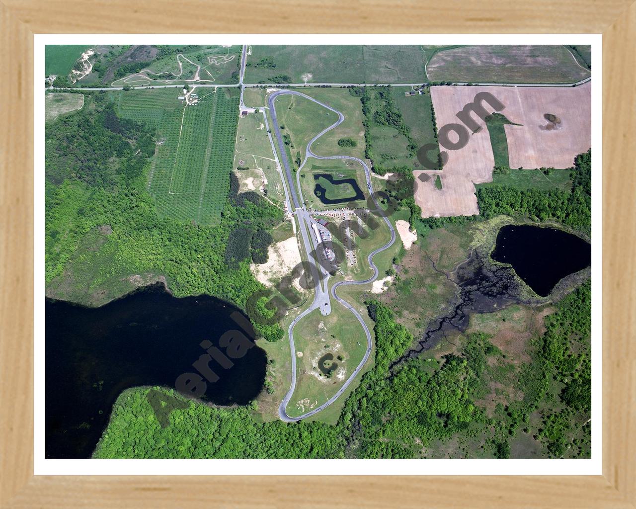 Aerial image of [1291] Gratten Speedway with Natural Wood frame