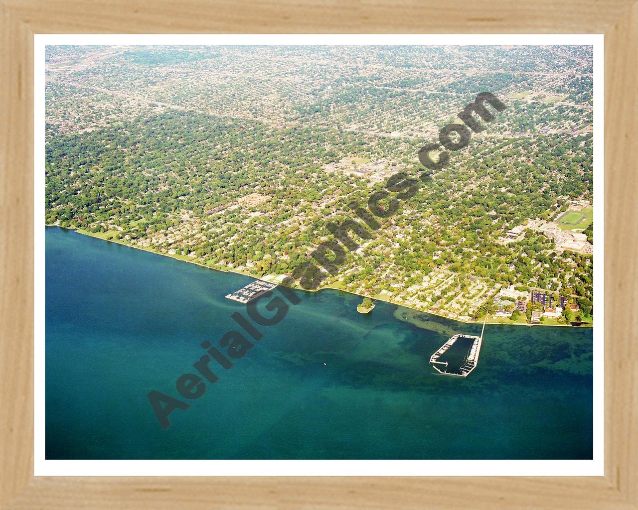 Aerial image of [1308] Saint Clair Shoreline F20 with Natural Wood frame