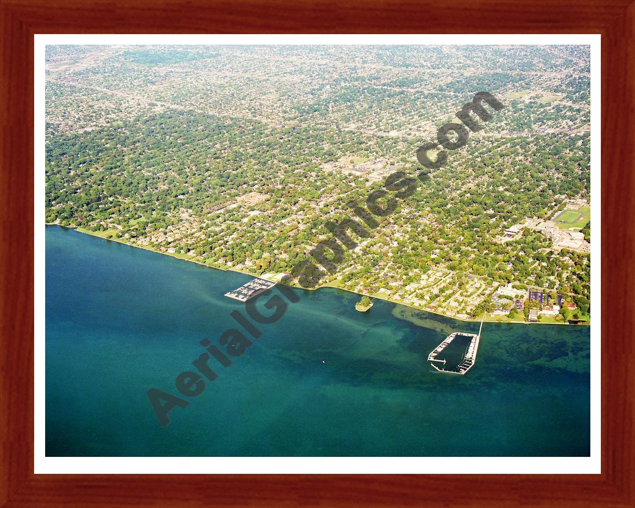 Aerial image of [1308] Saint Clair Shoreline F20 with Cherry Wood frame