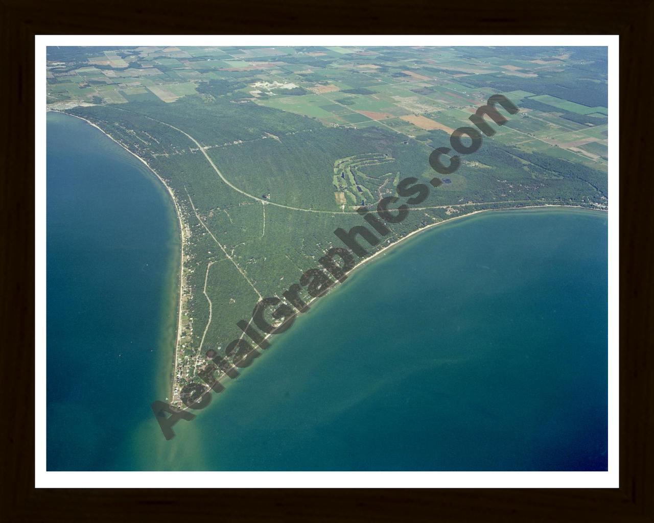 Aerial image of [1380] Point  Lookout Glenwood Beach with Black Wood frame