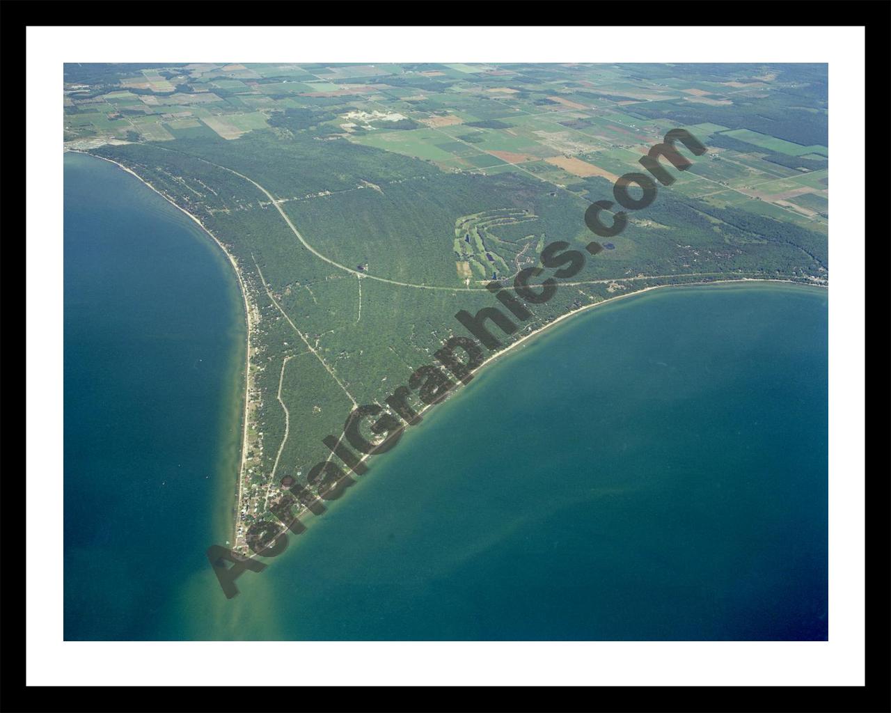 Aerial image of [1380] Point  Lookout Glenwood Beach with Black Metal frame