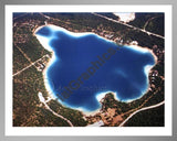 Aerial image of [1424] Clear Lake in Montmorency, MI with Silver Metal frame