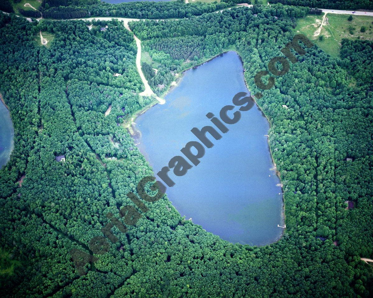 Aerial image of [1434] Martin Lake in Otsego, MI with No frame