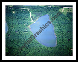 Aerial image of [1434] Martin Lake in Otsego, MI with Black Metal frame