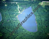 Aerial image of [1434] Martin Lake in Otsego, MI with Canvas Wrap frame