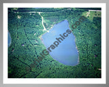 Aerial image of [1434] Martin Lake in Otsego, MI with Silver Metal frame