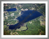 Aerial image of [1439] Pardee Lake in Livingston, MI with Silver Metal frame