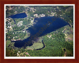 Aerial image of [1439] Pardee Lake in Livingston, MI with Cherry Wood frame