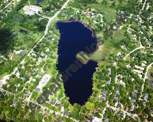 Aerial image of [1445] Parke Lake in Oakland, MI with No frame