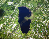 Aerial image of [1445] Parke Lake in Oakland, MI with Canvas Wrap frame