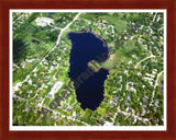 Aerial image of [1445] Parke Lake in Oakland, MI with Cherry Wood frame