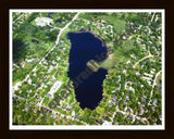 Aerial image of [1445] Parke Lake in Oakland, MI with Black Wood frame