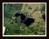 Aerial image of [1480] Deep Lake in Lenawee, MI with Black Wood frame