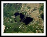 Aerial image of [1480] Deep Lake in Lenawee, MI with Black Metal frame