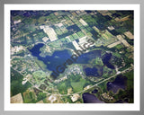 Aerial image of [1483] Baw Beese Lake in Hillsdale, MI with Silver Metal frame