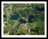 Aerial image of [1489] Marrs Lake in Lenawee, MI with Black Metal frame