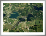 Aerial image of [1489] Marrs Lake in Lenawee, MI with Silver Metal frame