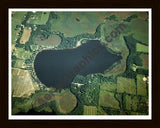 Aerial image of [1490] Pleasant Lake in Barry, MI with Black Wood frame