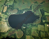 Aerial image of [1490] Pleasant Lake in Barry, MI with Canvas Wrap frame