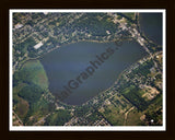 Aerial image of [1492] West Lake in Kalamazoo, MI with Black Wood frame