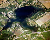 Aerial image of [1498] Omena Lake in St Joseph, MI with Canvas Wrap frame