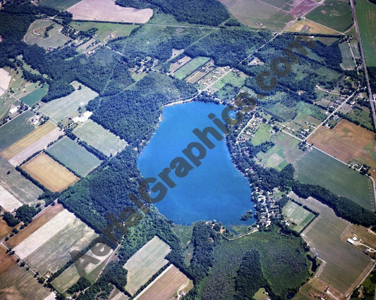 Aerial image of [1509] Pickerel Lake in Kalamazoo, MI with No frame