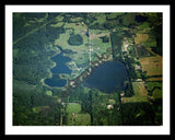 Aerial image of [1521] Pine Lake & Head Lake in Barry, MI with Black Metal frame