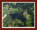 Aerial image of [1526] Guernsey Lake in Barry, MI with Cherry Wood frame