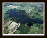 Aerial image of [153] Christie Lake in Van Buren, MI with Black Wood frame