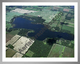 Aerial image of [153] Christie Lake in Van Buren, MI with Silver Metal frame