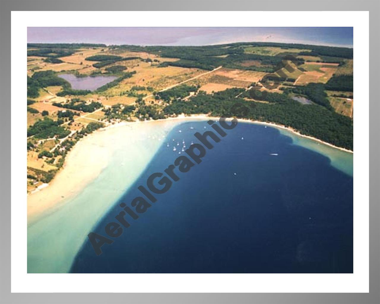 Aerial image of [1542] Old Mission Harbor with Silver Metal frame