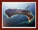 Aerial image of [1579] South Manitou Island with Cherry Wood frame