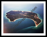 Aerial image of [1579] South Manitou Island with Black Metal frame