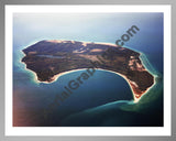 Aerial image of [1579] South Manitou Island with Silver Metal frame